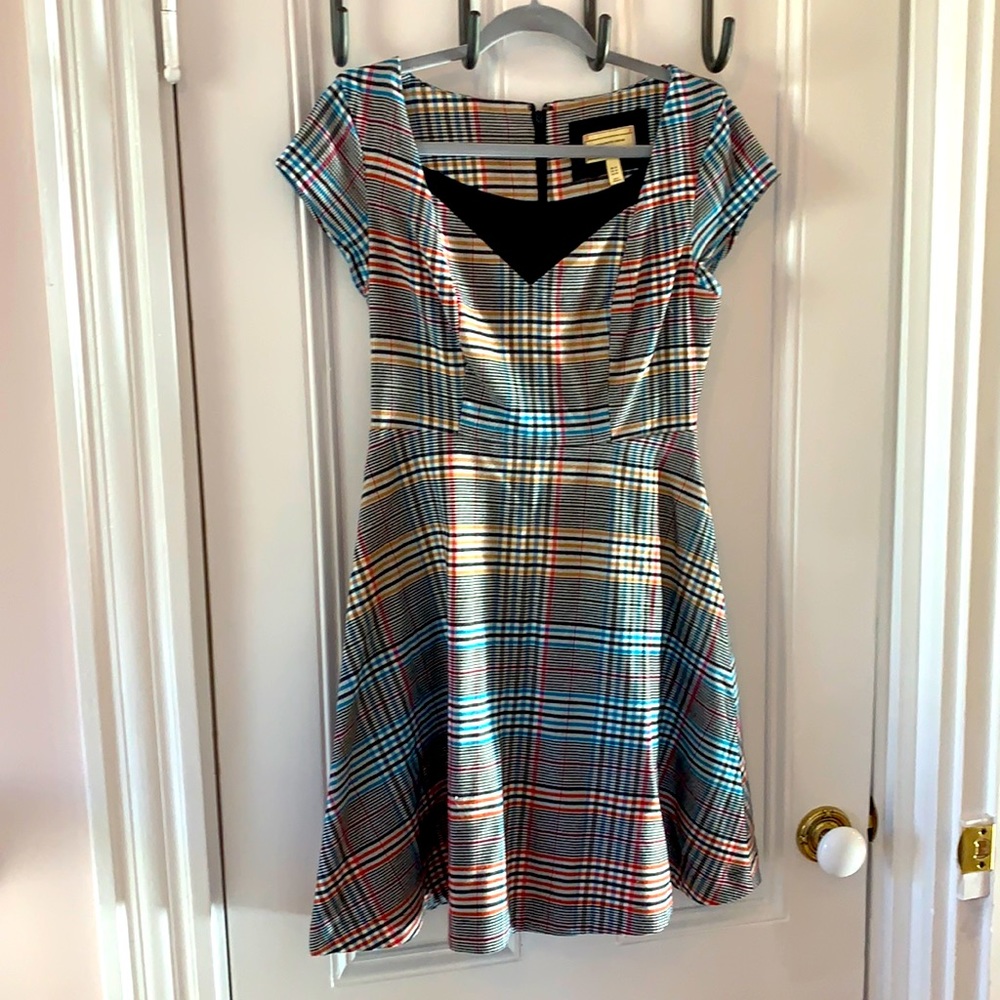 Anthropologie size 6 plaid professional, party, or church dress